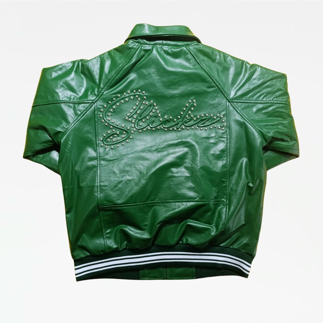 I Feel Like Money Green SLICKZ Leather