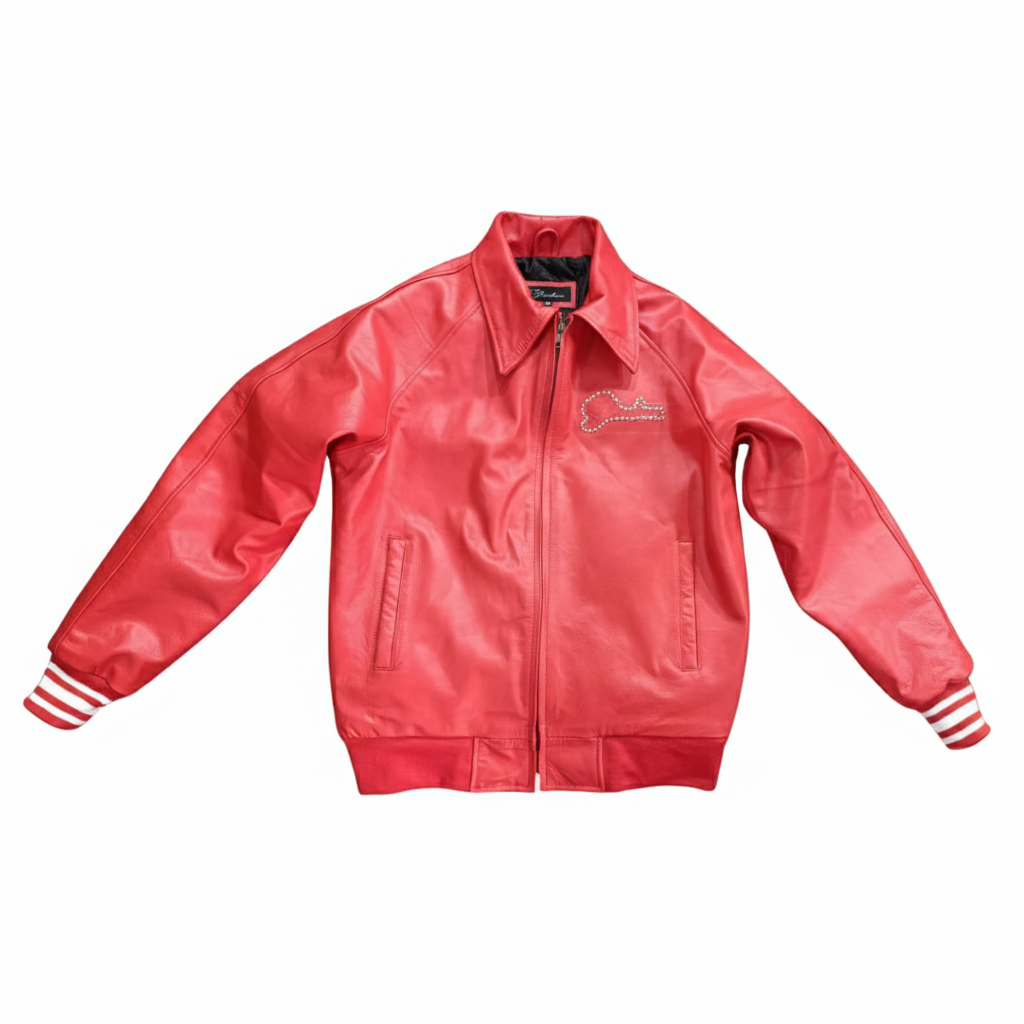 Slickz Stone Leather Jacket (Red)