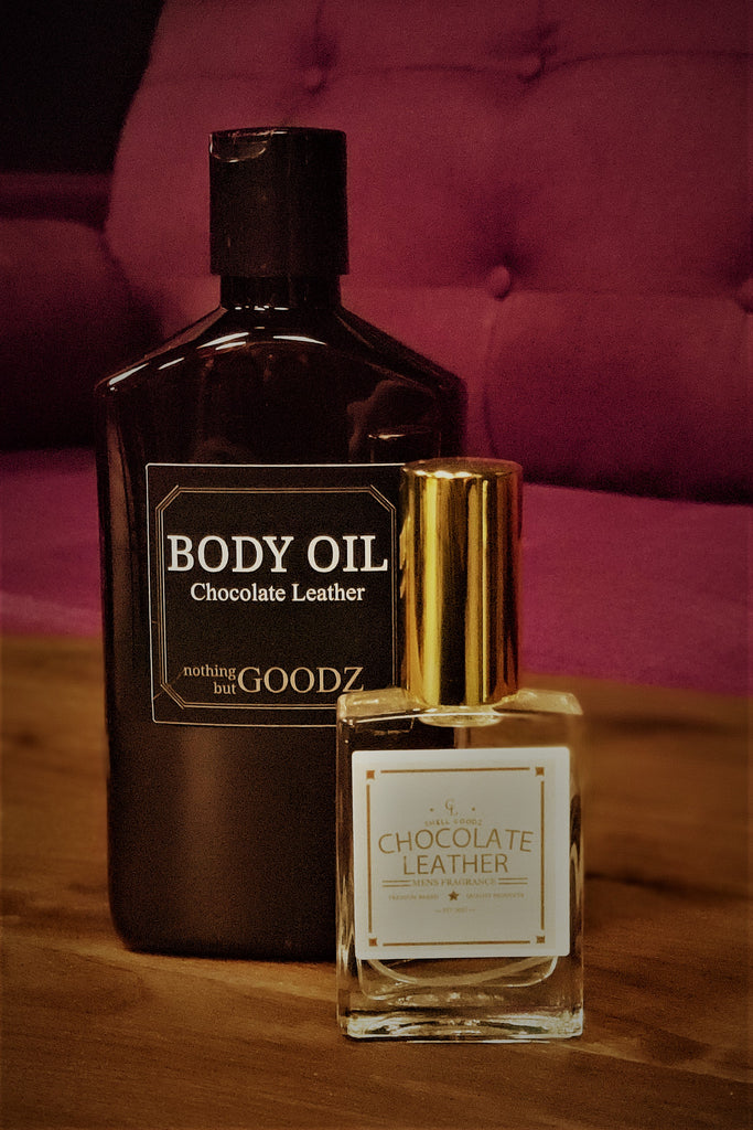 Chocolate Leather Set - Cologne & Body Oil