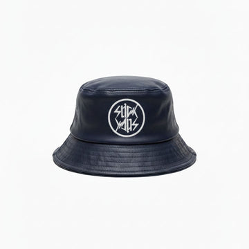 Slick Walk Butter Soft Leather Bucket Hat (Black)