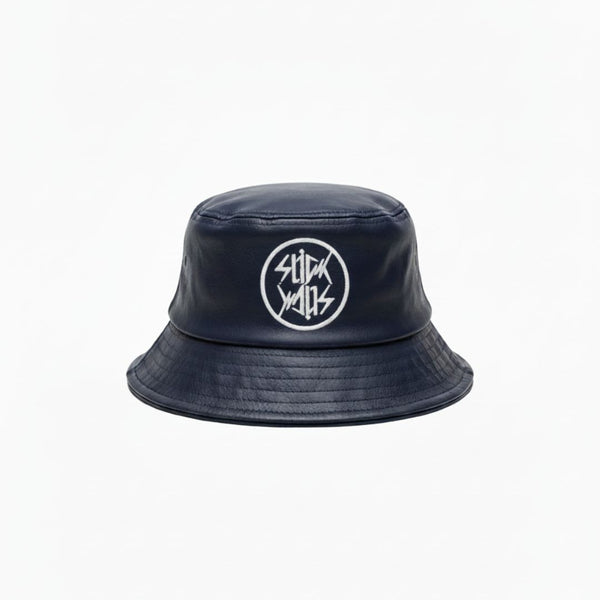 Slick Walk Butter Soft Leather Bucket Hat (Black)