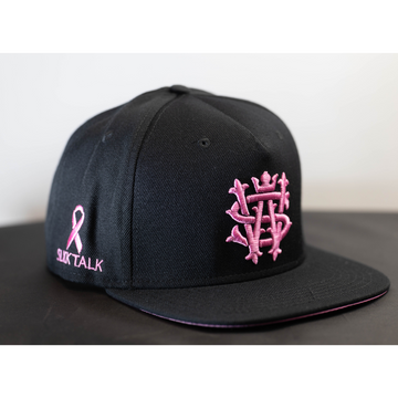 Black & Pink Breast Cancer Awareness Slick Walk Snapback