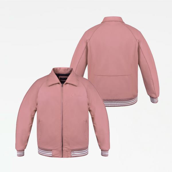 Slickz Leather Zip Up Jacket (Pink)