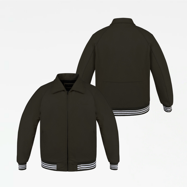 Slickz Leather Zip Up Jacket (Black)