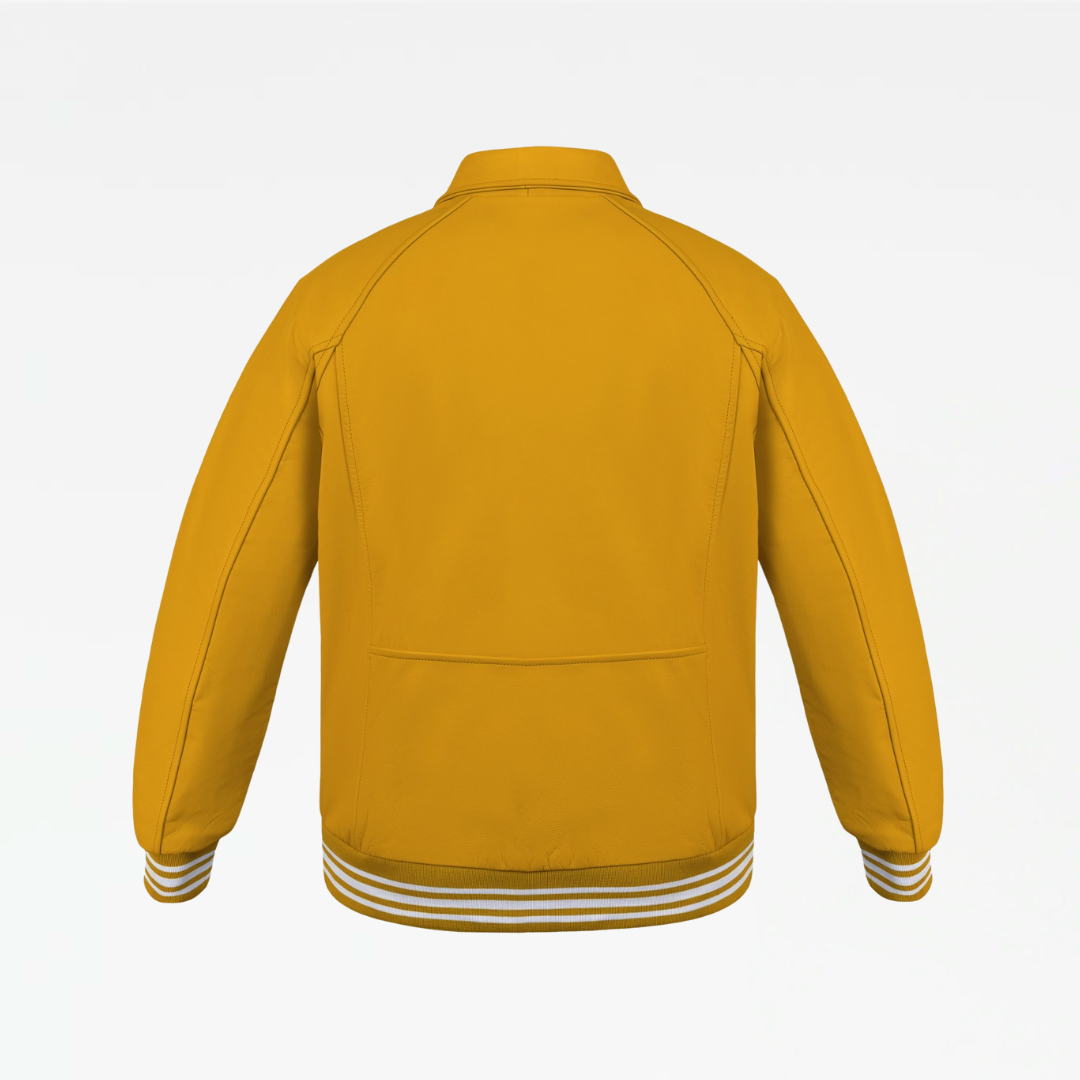 Slickz Leather Zip Up Jacket (Gold) Slickz Leather Zip Up Jacket (Gold)
