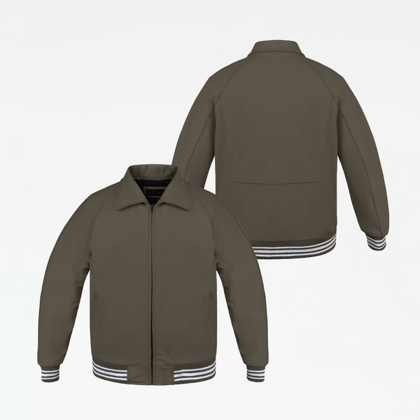 Slickz Leather Zip Up Jacket (Grey)