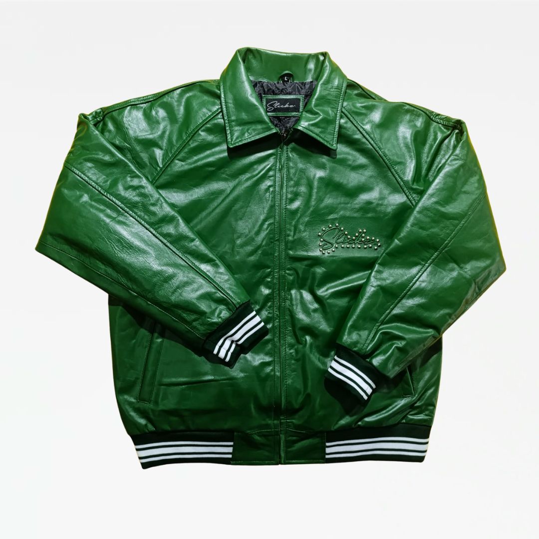 I Feel Like Money Green SLICKZ Leather