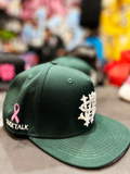 Forest Green & White: Breast Cancer Awareness Slick Walk Snapback