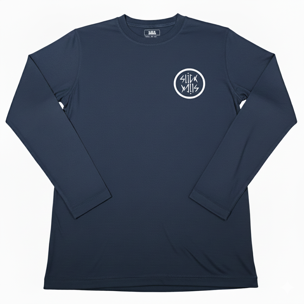Navy Long Sleeve Slick Walk Shirt & Suit Navy Long Sleeve Slick Walk Shirt & Suit