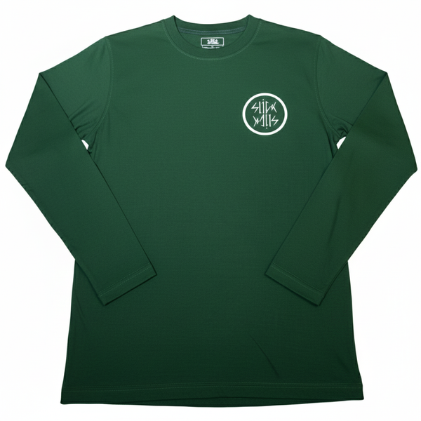 Green Long Sleeve Slick Walk Shirt & Suit