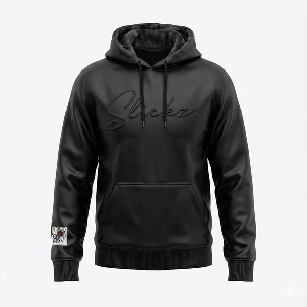 Slickz Leather Hoodie (Black)
