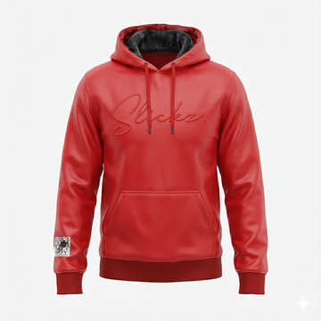 Slickz Leather Hoodie (Red)