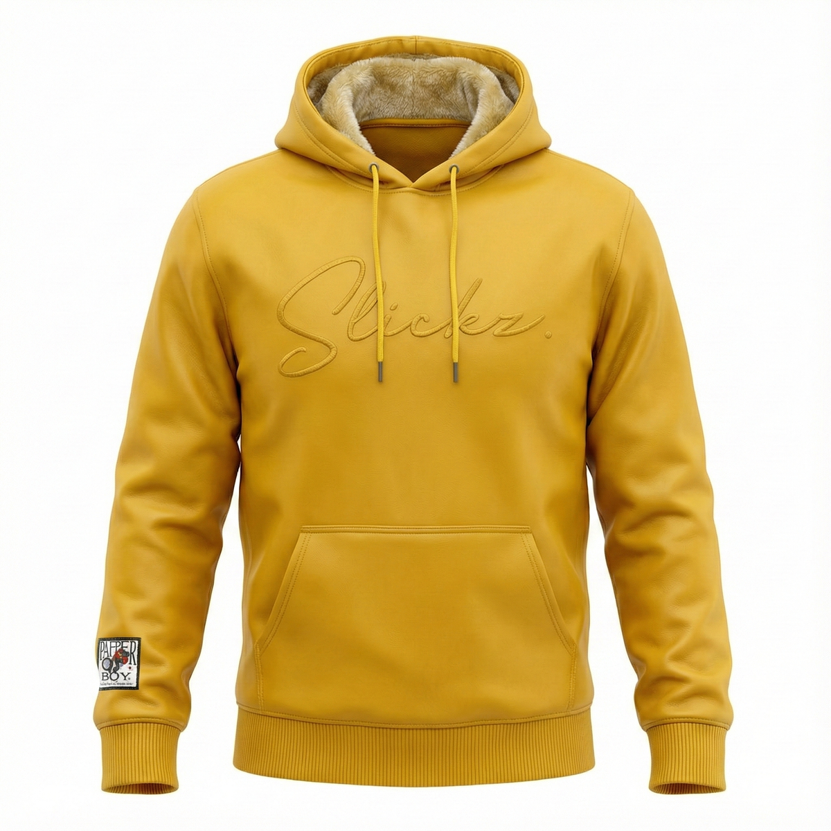 Slickz Leather Hoodie (Gold)