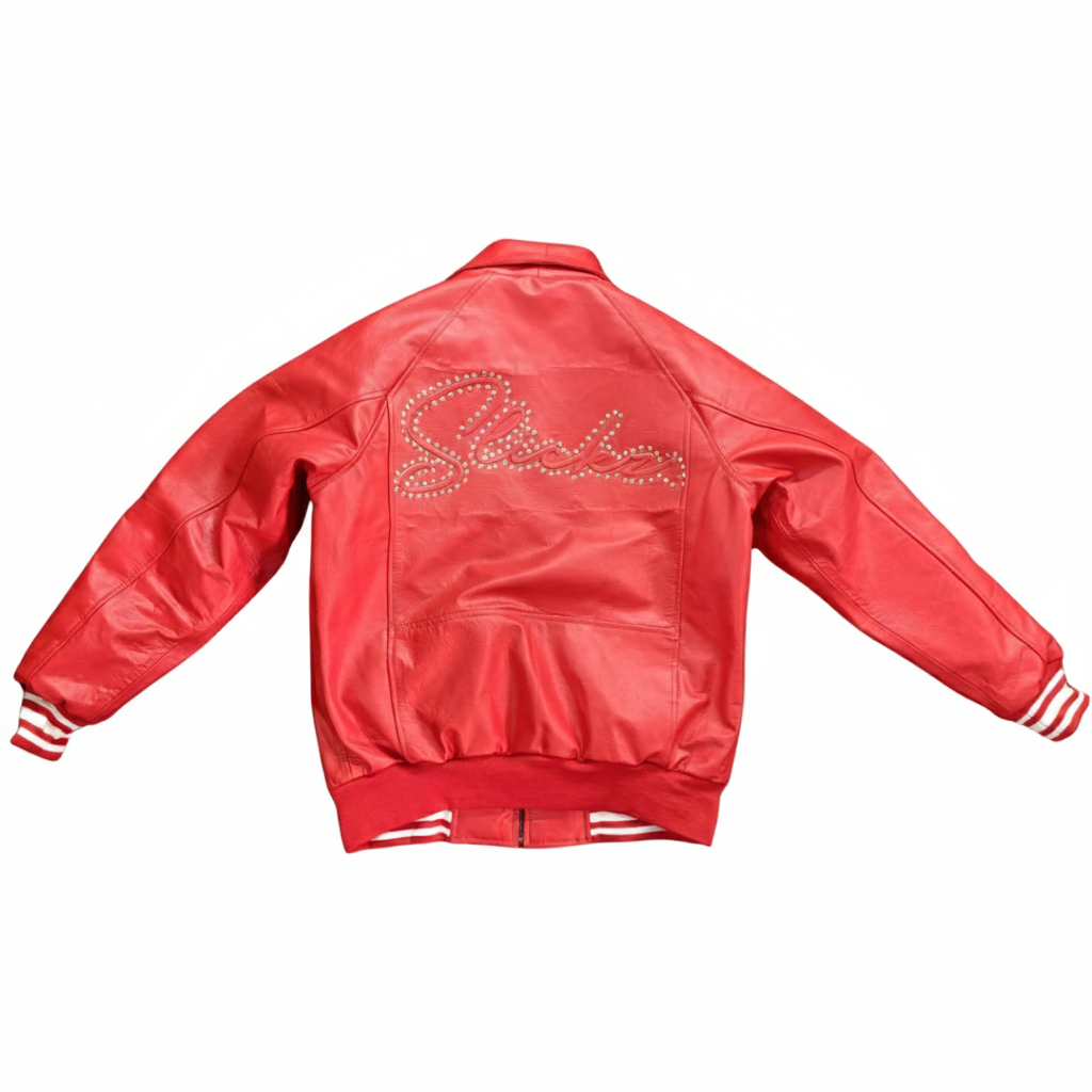 Slickz Stone Leather Jacket (Red)