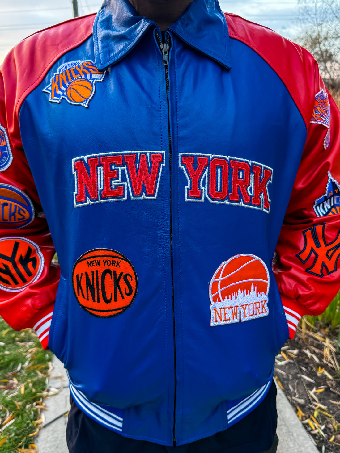 NY KNICK LEATHER JACKET
